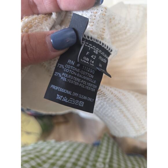 Derek Lam Sleeveless Sweater Vest Size 10 Ivory Beige Hi Lo - Picture 15 of 16